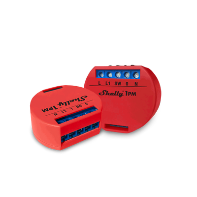Shelly 1PM Wireless Relais Intelligente domotische Schalter Amazon Alexa und Google Home 2 Stück Energiemonitor