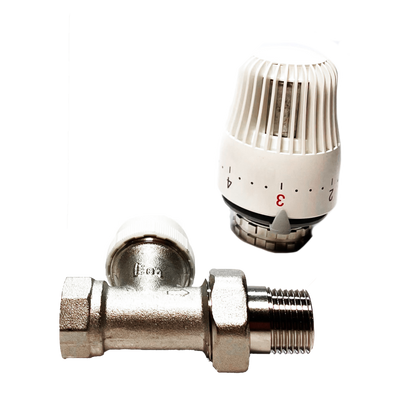 Thermostatic valve set 1/2' passage including thermostatic head